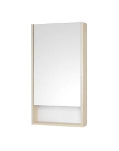Зеркальный шкаф для ванной Сканди 45 белый дуб верона Акватон