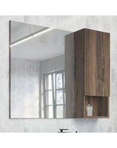 Зеркало для ванной Бордо 90 дуб темно коричневый Comforty