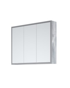 Зеркальный шкаф для ванной Айрон 90 серый арт Corozo