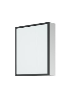 Зеркальный шкаф для ванной Айрон 60 черный белый Corozo