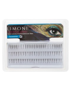 Пучки ресниц индивидуальные черные 10 мм Individual Lashes Limoni (италия/корея)