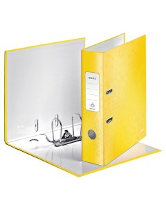 Папка регистратор Wow 10050016 80 мм лам картон желтый глян Leitz