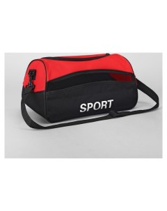 Сумка спортивная отдел на молнии наружный карман с ручкой длинный ремень цвет красный чёрный Nnb