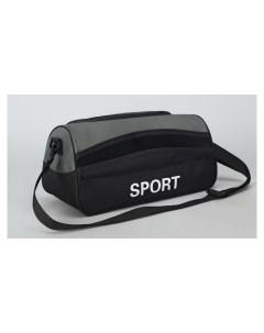 Сумка спортивная отдел на молнии длинный ремень цвет чёрный наружный карман Nnb