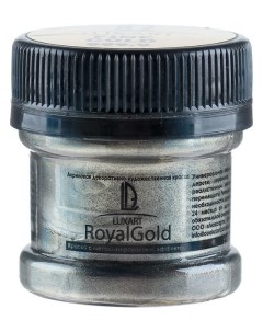 Краска акриловая Royal Gold 25 мл C высоким содержанием металлизированного пигмента золото чёрное Luxart