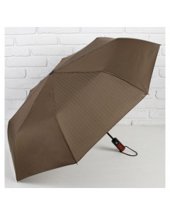 Зонт автоматический Полоска 3 сложения 8 спиц R 47 см цвет коричневый Nnb