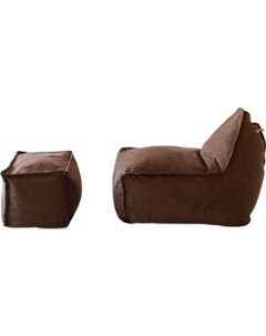 Кресло Манхеттен с пуфиком коричневый Dreambag
