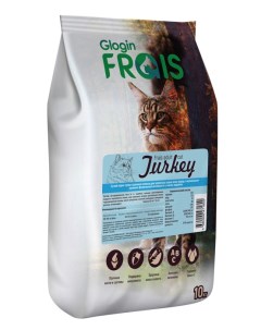 Сухой корм для кошек с индейкой 10 кг Frais