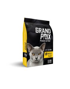 Сухой корм для кошек Adult Original с лососем 1 5 кг Grand prix