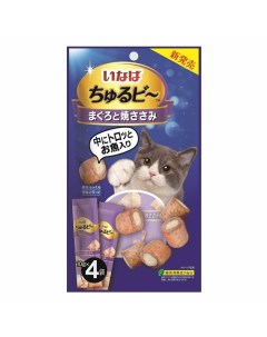 Churu Bee лакомство трубочки для кошек с тунцом магуро и запеченным куриным филе 10 г 4 шт Inaba