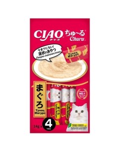 Лакомство пюре для кошек Ciao Churu Тунец магуро 56 гр Inaba