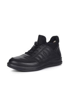Черные кроссовки из комбинированных материалов на шерсти Rieker