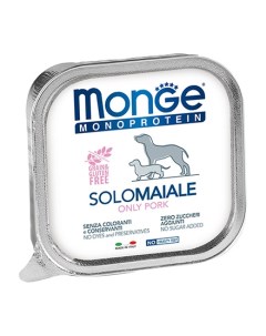 Влажный корм Паштет Монж Монопротеиновый для взрослых собак Свинина цена за упаковку Monge