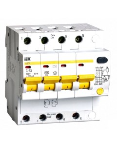 Автоматический дифференциальный выключатель дифференциального тока Iek