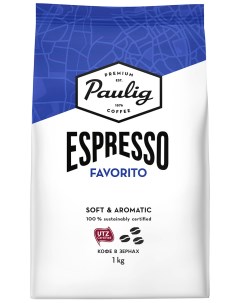 Кофе в зернах Espresso Favorito 1 кг Paulig