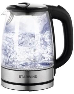 Чайник электрический SKG5210 черный серебристый стекло Starwind