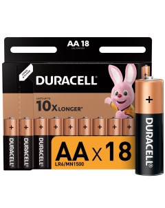 Батарейки AA LR6 экономичная упаковка 18 шт Duracell