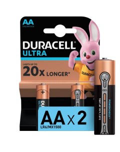 Батарейки Ultra Power AA LR6 2 шт Duracell