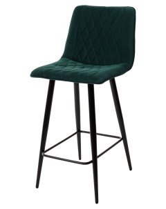 Полубарный стул Поль зеленый 19 велюр черный каркас H 66cm Bravo