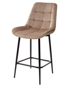 Полубарный стул ХОФМАН цвет B 06 Светло коричневый велюр черный каркас H 63cm Bravo