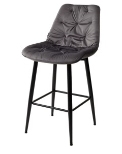 Полубарный стул YAM G062 40 серый велюр H 65cm Bravo