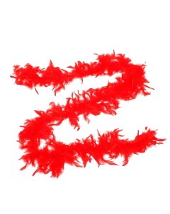 Карнавальный шарф перо 180 см цвет красный Страна карнавалия