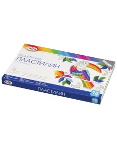 Пластилин классический Классический 18 цветов со стеком картонная упаковка Gamma