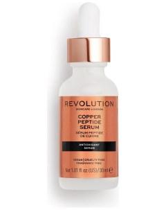 Сыворотка для лица антиоксидантная с пептидом меди Copper Peptide Serum Revolution skincare