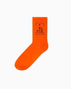 Оранжевые носки с надписью мужские Gloria jeans