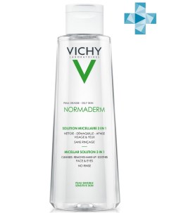 Мицеллярный лосьон 3 в 1 для снятия макияжа и очищения жирной и проблемной кожи 200 мл Normaderm Vichy