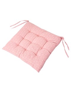 Подушка на стул 45х45 см розовый Домовой