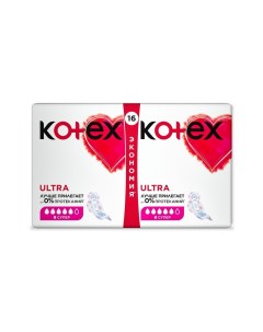 Женские гигиенические прокладки Ultra Dry Super 16шт Kotex