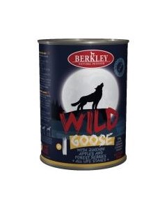 Консервы Беркли для собак всех возрастов Гусь с Цукини Яблоками и Лесными Ягодами цена за упаковку Berkley