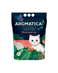 Наполнитель Ароматикэт для кошачьего туалета Силикагелевый Яблоневый сад Aromaticat