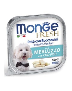 Влажный корм Консервы Монж Фреш для взрослых собак Треска цена за упаковку Monge