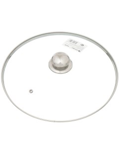 Крышка для посуды стекло 30 см металлический обод кнопка металл HA236 Daniks