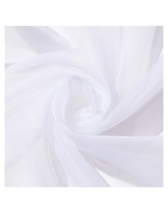Тюль 135 150 см цвет белый вуаль 100 п э Этель