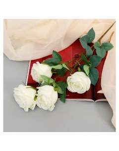 Цветы искусственные Роза Блю парфюм D 5 см 60 см белый Nnb