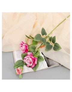 Цветы искусственные Роза вестерленд D 6 см 60 см ярко розовый Nnb