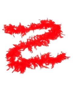 Карнавальный шарф перо 180 см цвет красный Nnb