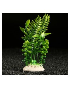 Растение искусственное аквариумное 18 х 9 х 14 см зелёное Кнр