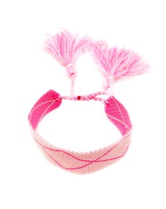 Розовый браслет с кисточками детский Tais