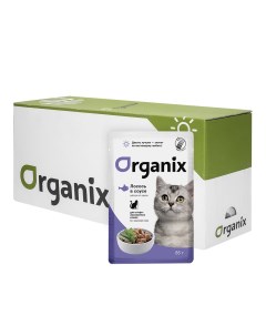 Упаковка 25 шт Паучи для стерилизованных кошек лосось в соусе 2 13 кг Organix (паучи)