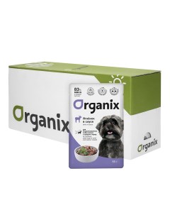Упаковка 25 шт Паучи для стерилизованных собак мелких и средних пород ягненок в соусе 2 13 кг Organix (паучи)
