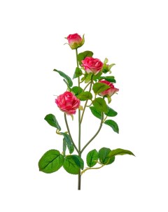 Искусственная кустовая роза 55 см фуксия Mayblummy