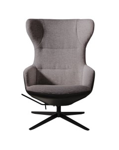 Кресло реклайнер shine combi c пуфом серый 70x103x79 см Kebe
