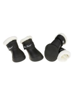 Ботинки резиновые с мехом на липучках для собак XL черный унисекс Petmax