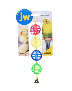 Игрушка для птиц Цепочка из решетчатых шариков с колокольчиком пластик J.w.