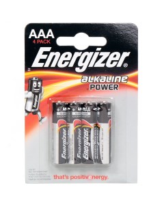 Батарейка ААА LR03 R3 Power алкалиновая 1 5 В блистер 4 шт E300132607 Energizer