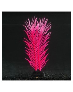 Растение силиконовое аквариумное светящееся в темноте 6 5 х 18 см розовое Nnb